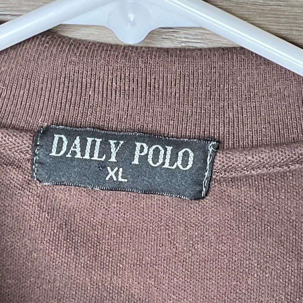 Jamaica Souvenir Polo Shirt Mens XL Brown Short Sleeve Cotton Daily Polo Tag - Picture 6 of 9